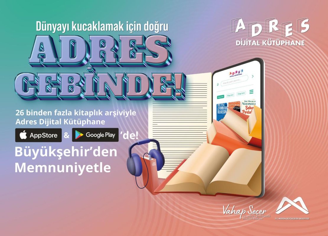 Mersin Büyükşehir Belediyesi'nden Dijital Kütüphane