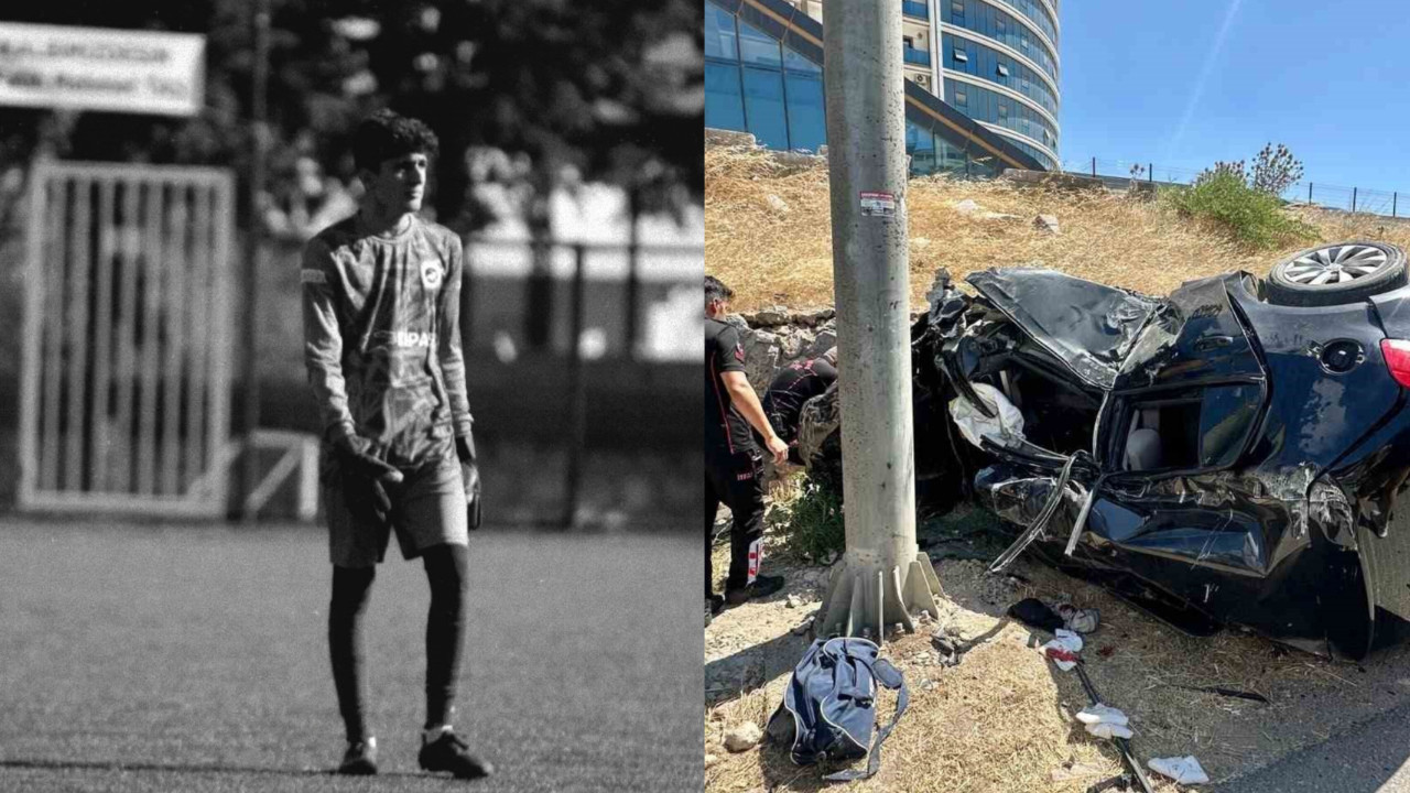 Direğe çarpan otomobilde can pazarı: Genç kaleciden kahreden haber geldi!