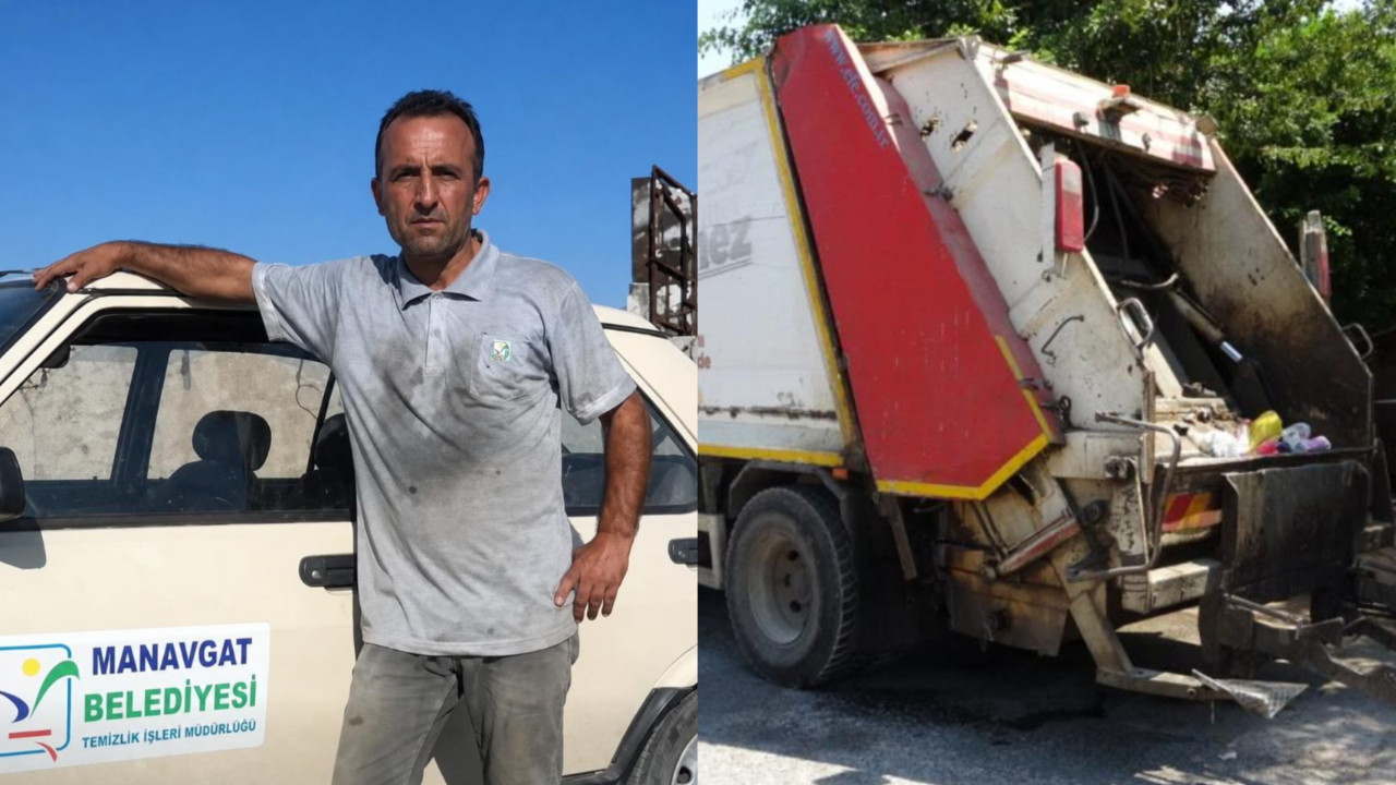 Manavgat’ta acı kaza: Çöp kamyonunun altında kalan işçi kurtarılamadı