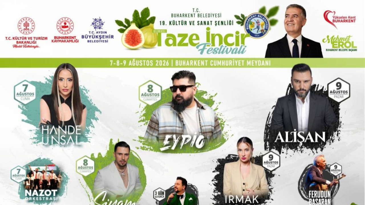 Türkiye'nin tek taze incir festivali başlıyor! 3 gün boyunca Buharkent'e yıldız yağacak